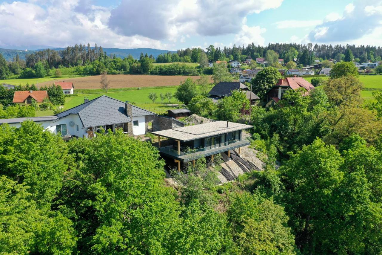 Modernes Ferienhaus Mit Panoramablick Rosegg Ngoại thất bức ảnh